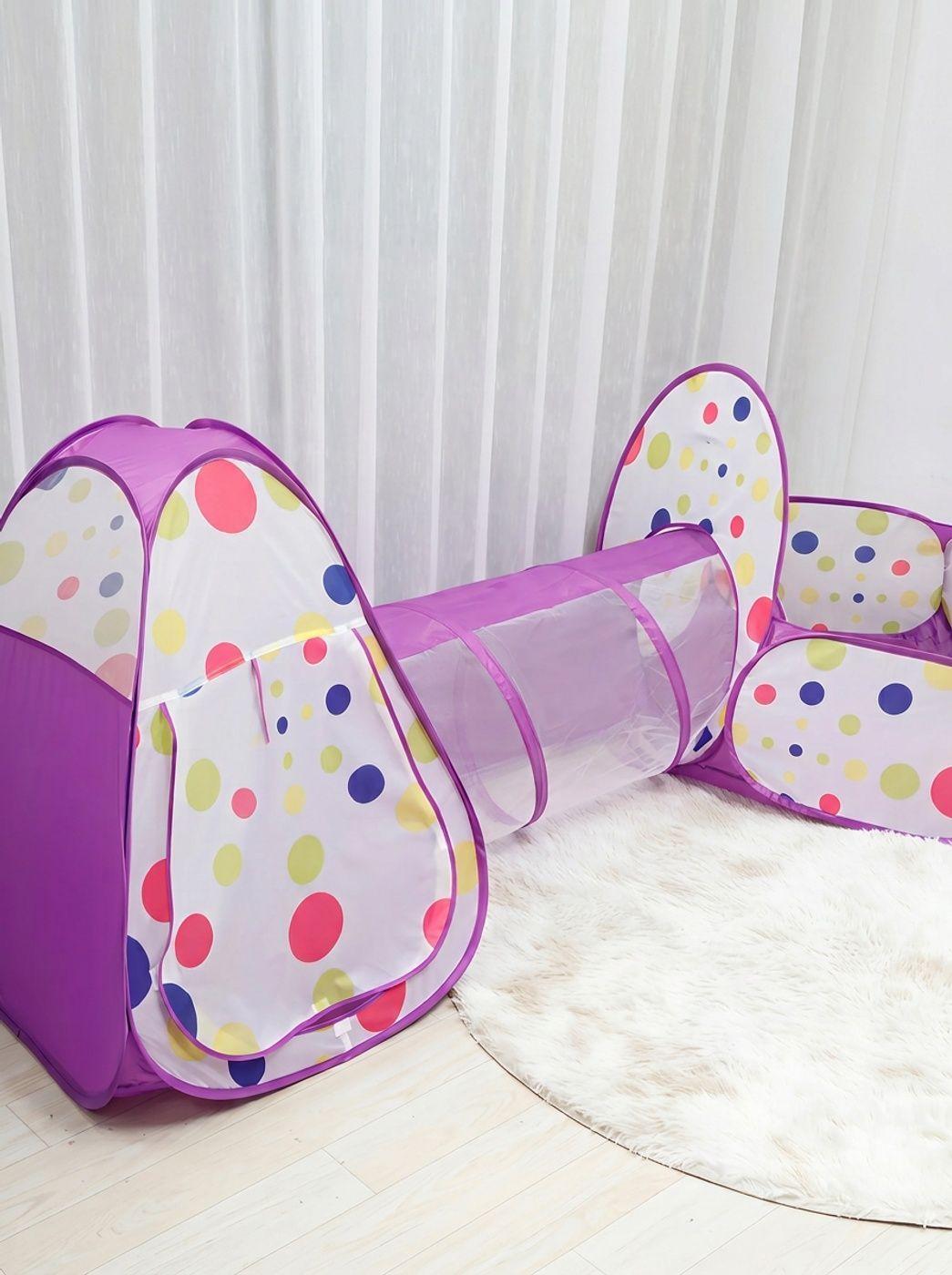 Carpa Piscina De Pelotas Con Tunel Castillo Ni os Plegable-1