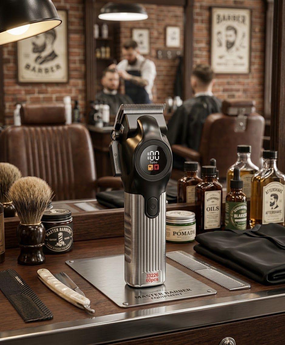 Cortadora De Pelo Barber a Display Led Cuchilla Acero-3