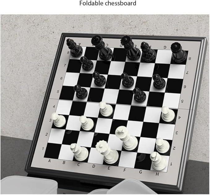Juego De Ajedrez Magnético Tablero Plegable 25x25-4