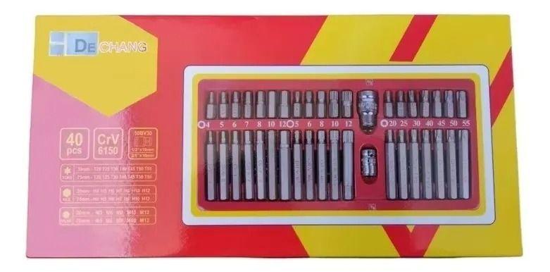 Kit Juego Puntas Corto Largo Torx Allen Imbus 40 Piezas-3