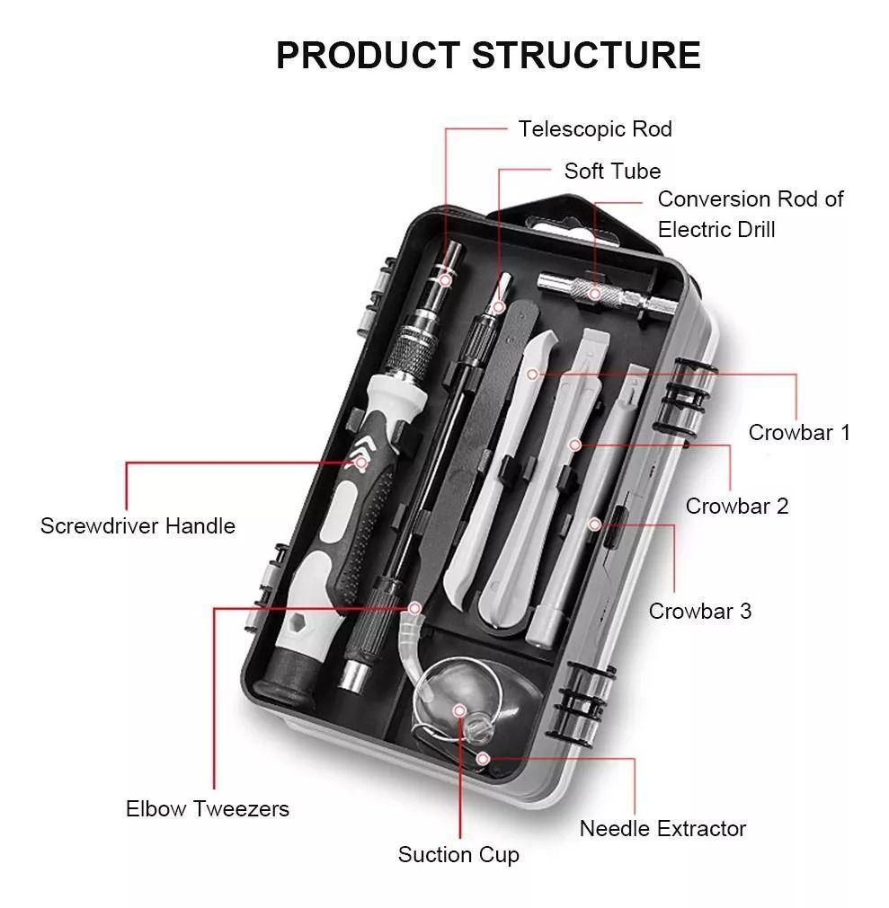 Juego De Destornilladores De Precisión 115 En 1 Accesorios-4