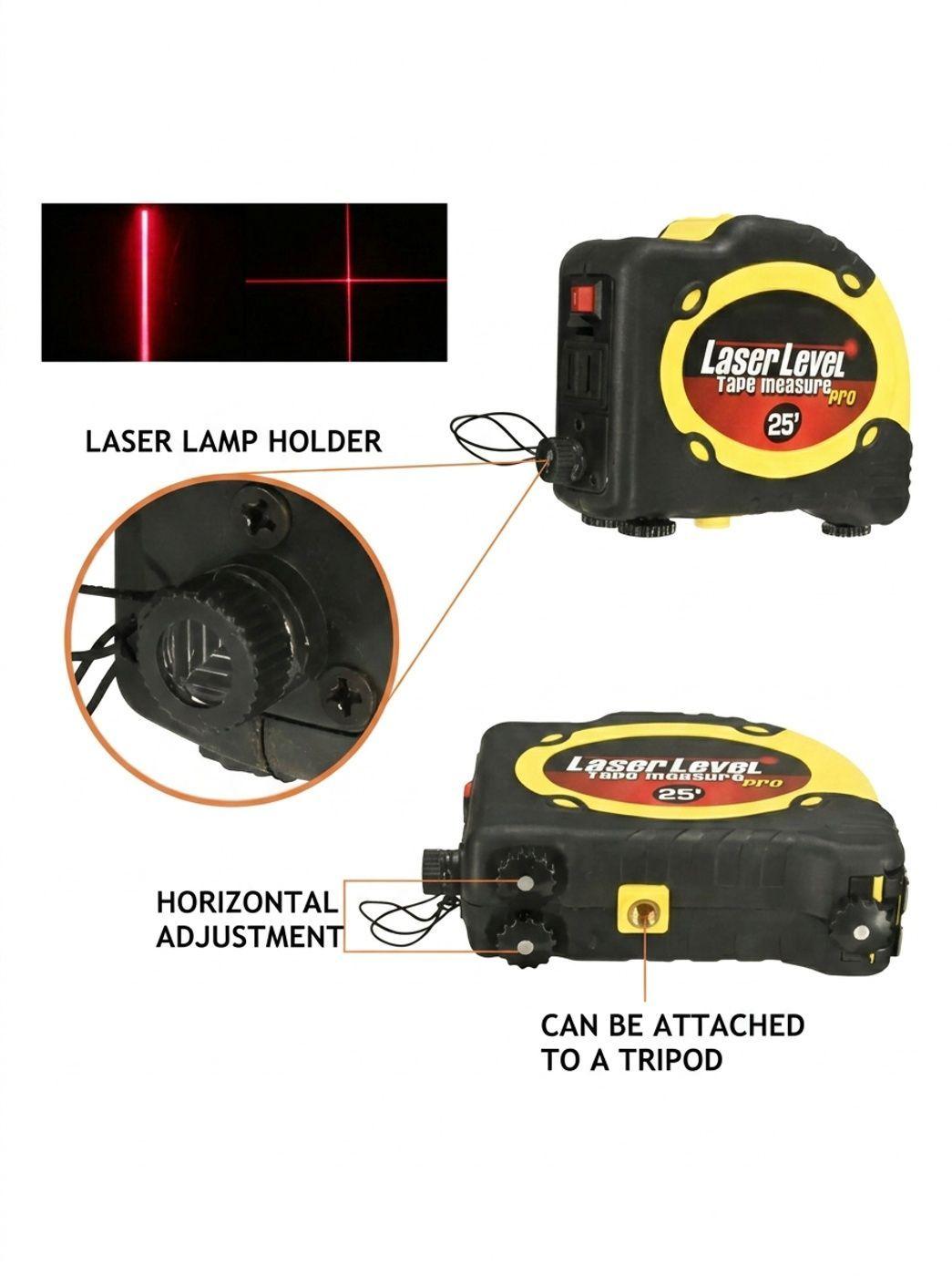 Huincha De Medir Nivel Laser Nivelador Cinta Métrica Huincha-5