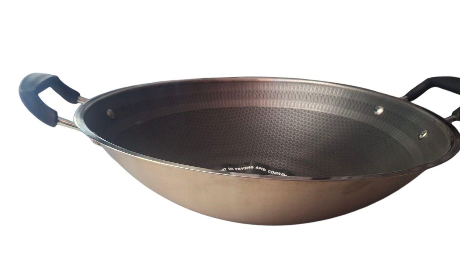 Disco Wok Chino Antiadherente Con Manillas 42CM-2