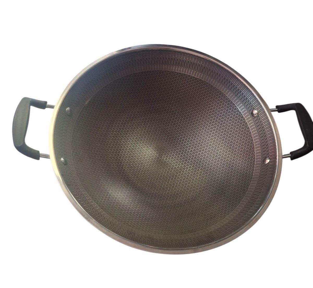 Disco Wok Chino Antiadherente Con Manillas 42CM-4