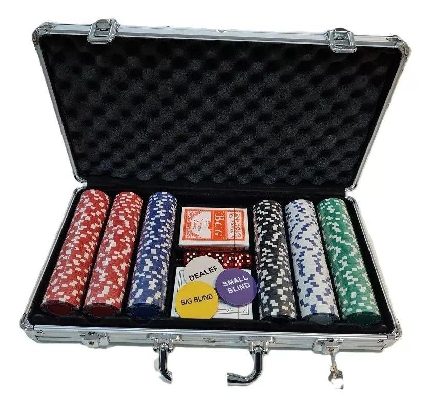 Set Profesional De Poker Con 300 Fichas Y Estuche De Metal-3