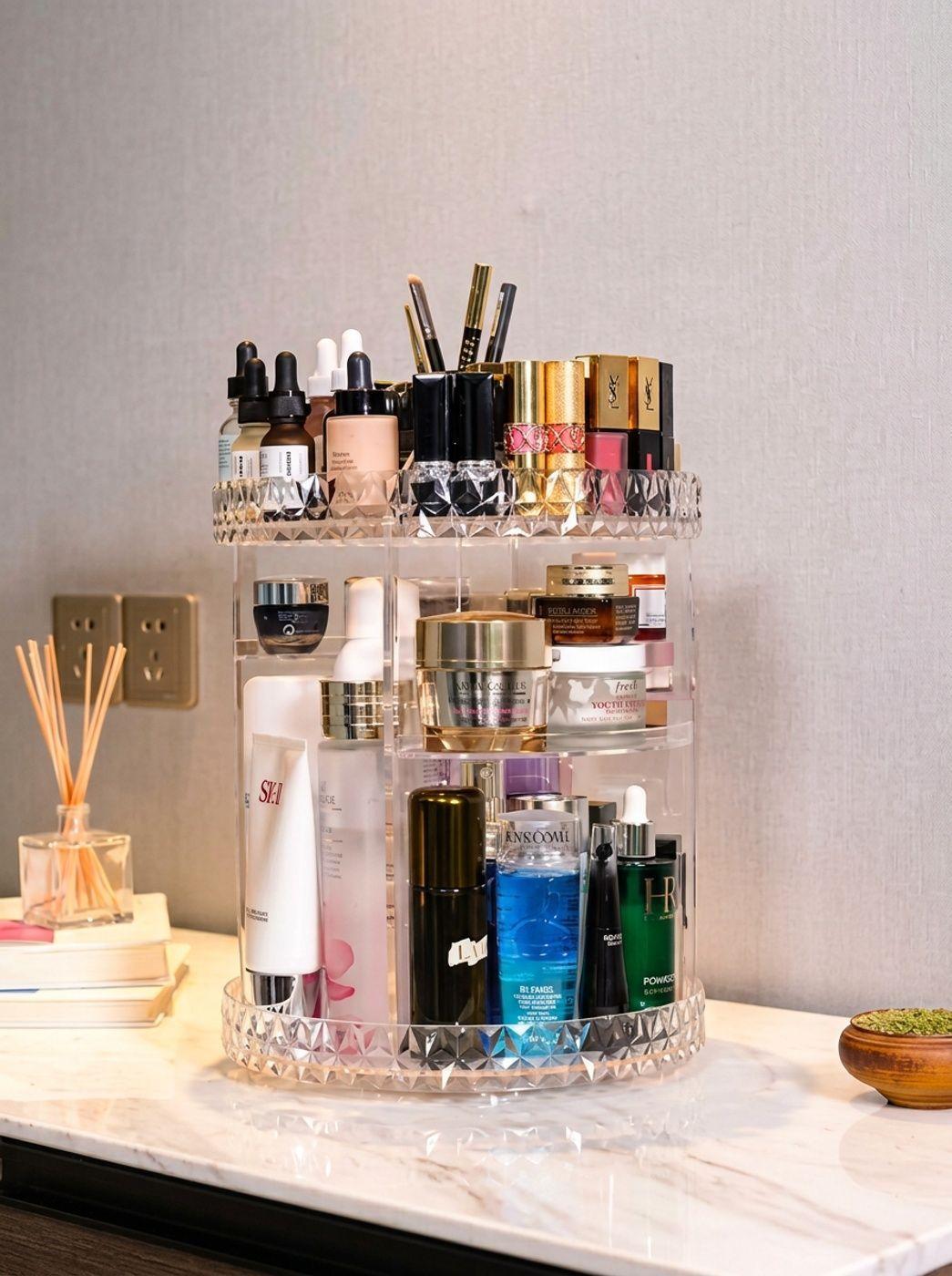 Organizador Acr lico Cosmetiquero Giratorio Acr lico-3