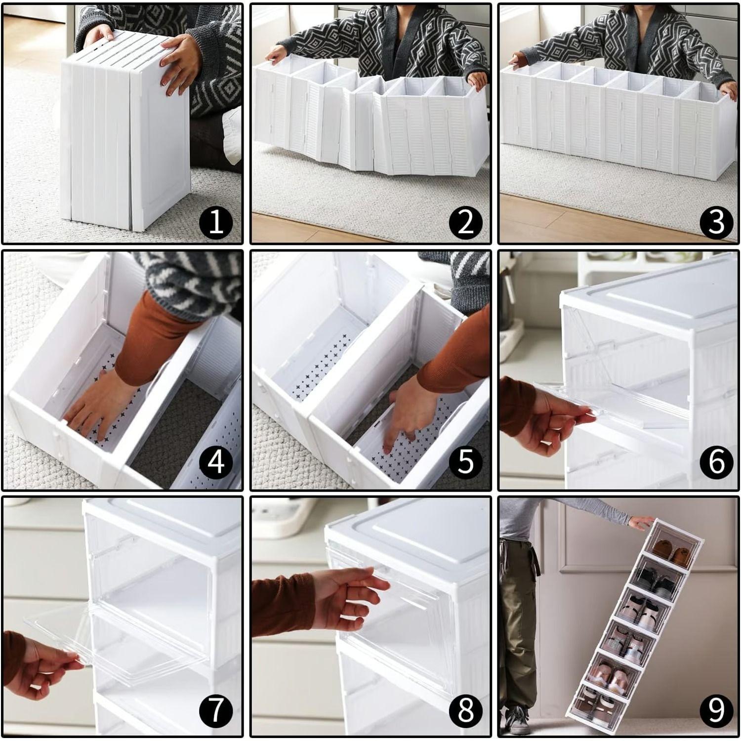 Zapatera Plegable 6 Niveles Una Pieza Firme Sin Instalación-5