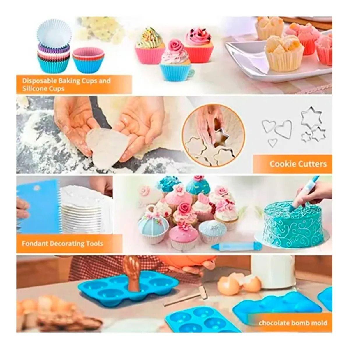 Kit Decoración Utensilios Repostería 236pcs Maleta 3 Niveles-3