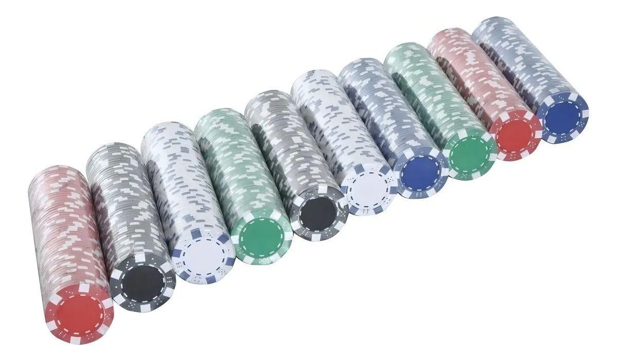 Set Poker Juego De Mesa 500 Fichas Naipes Dados Maletín-2