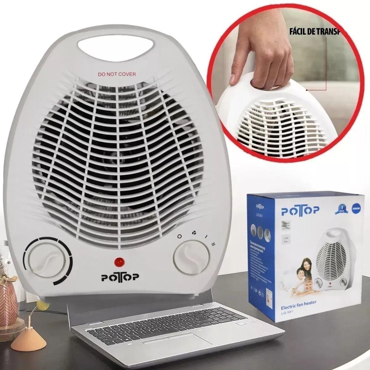Estufa Eléctrica Calefactor Eléctrico Termoventilador -5