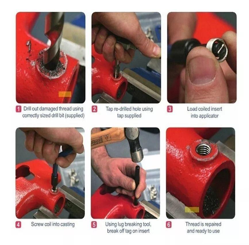 Kit De Reparación Con 131 Insertos Para Roscas-4
