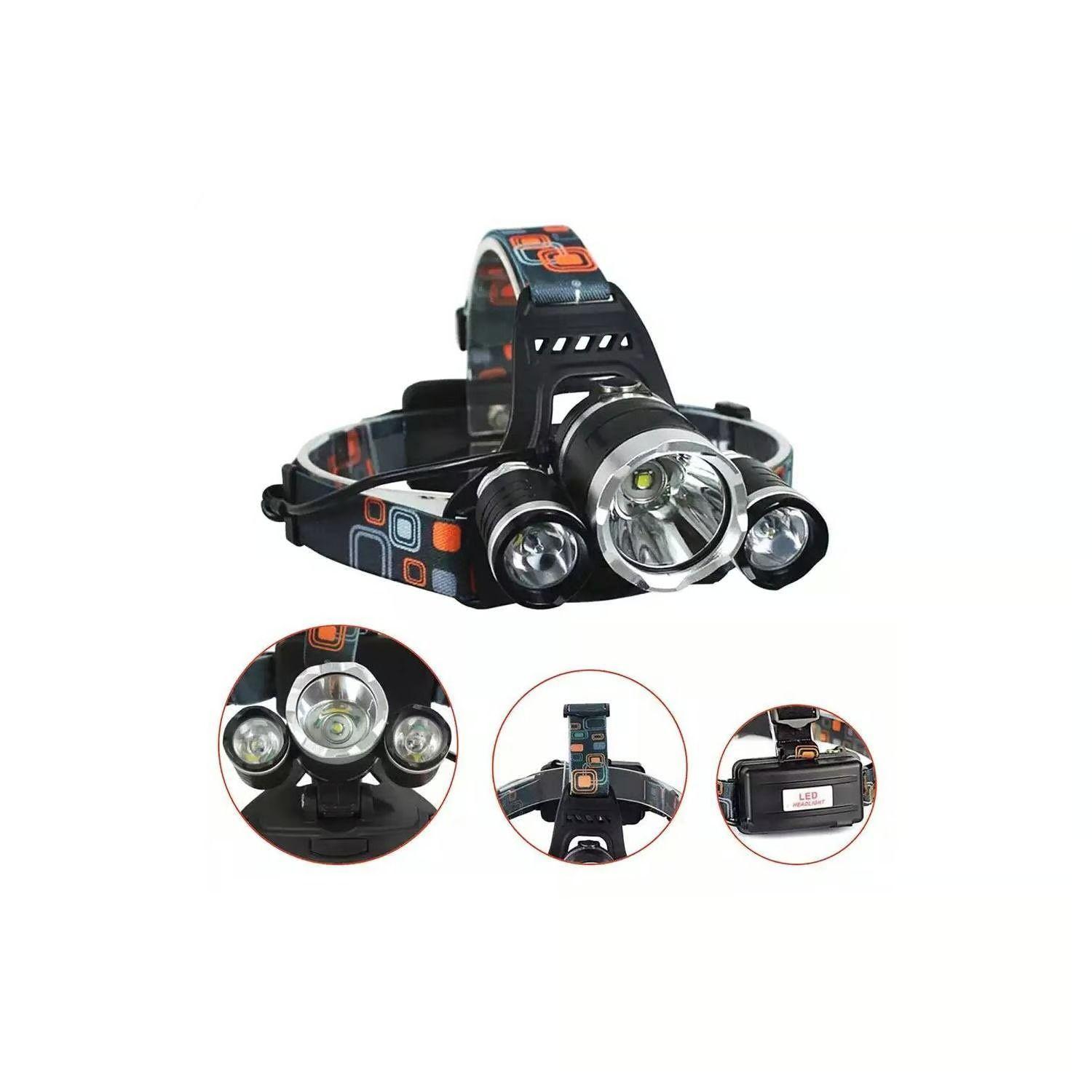 Linterna Led Minero Frontal Cabeza 3 Luces-4
