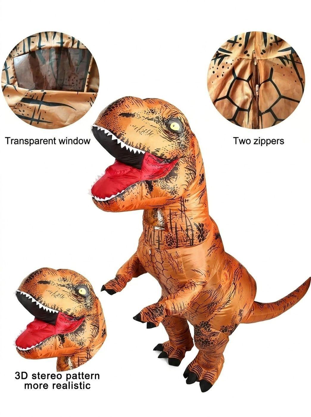 Disfraz Dinosaurio Inflable Tiranosaurio Rex Niño 120-150CM-3