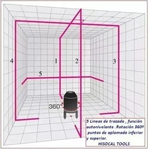 Nivelador Laser 360 5 Lineas Autonivelante Profesional-4