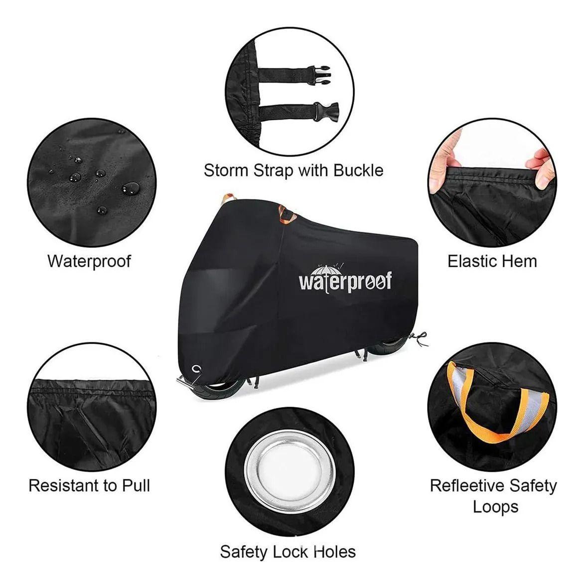Carpa Cobertor Funda Para Bicicleta Impermeable 110x200-3