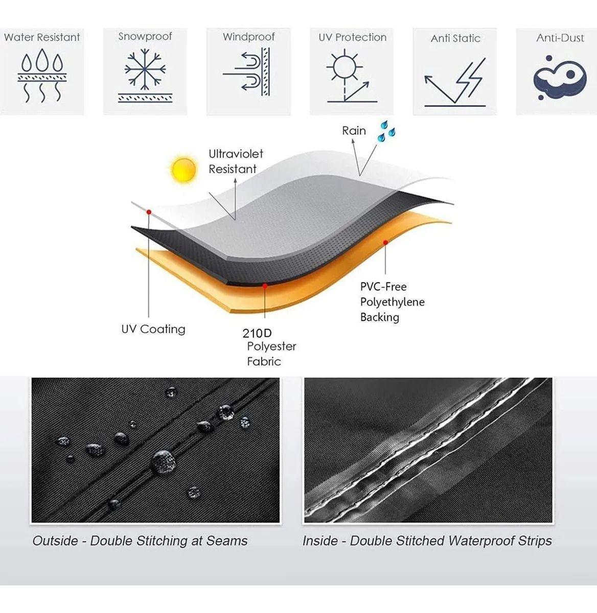 Carpa Cobertor Funda Para Bicicleta Impermeable 110x200-4