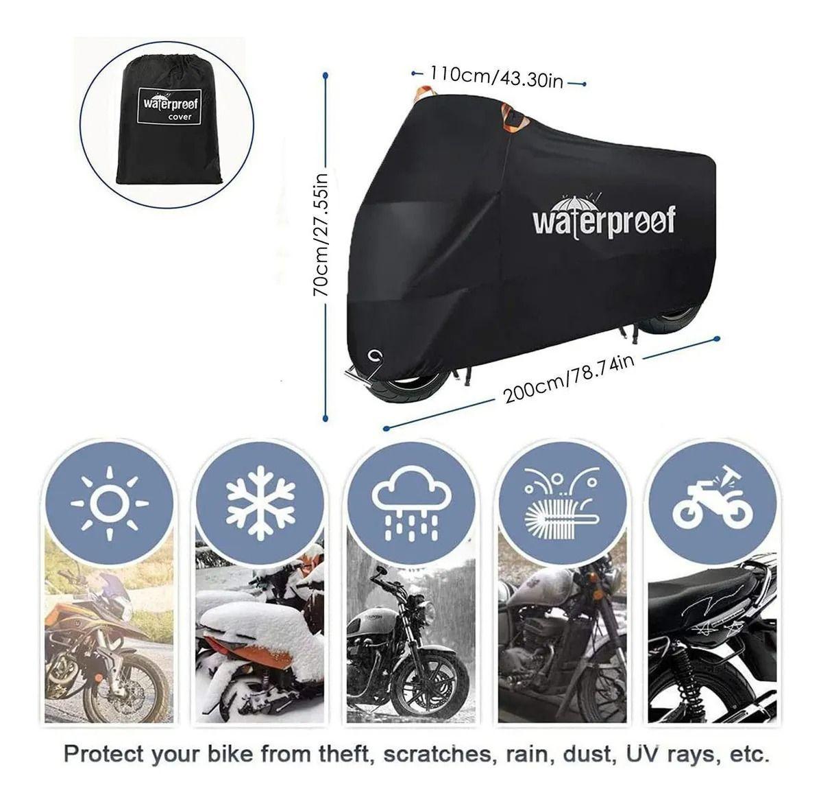 Carpa Cobertor Funda Para Bicicleta Impermeable 110x200-5