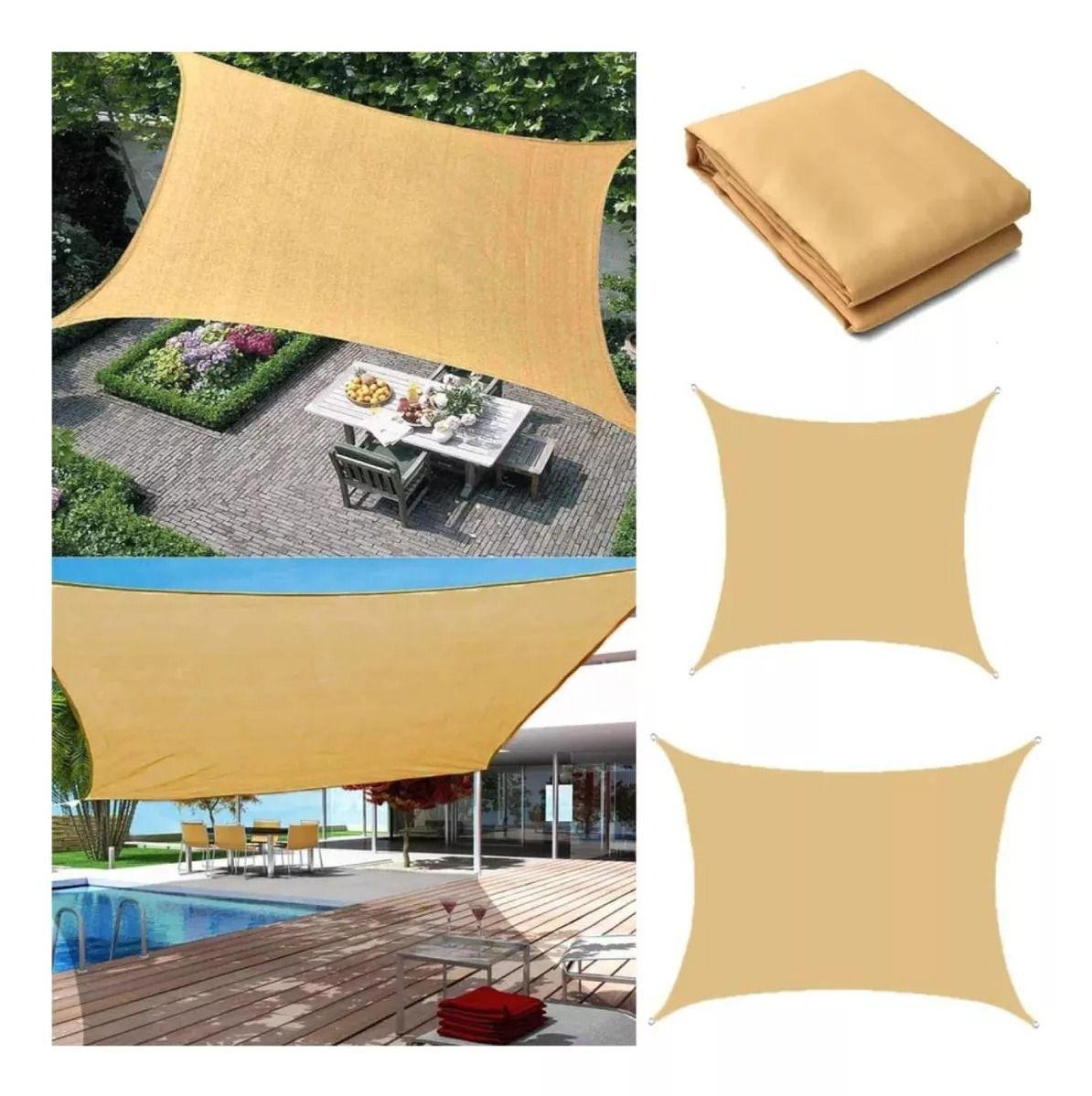 Toldos vela Rectangular 6x4 Ideal para la protección UV-2