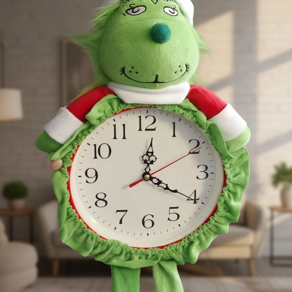 Reloj De Pared El Grinch Navidad Verde-2
