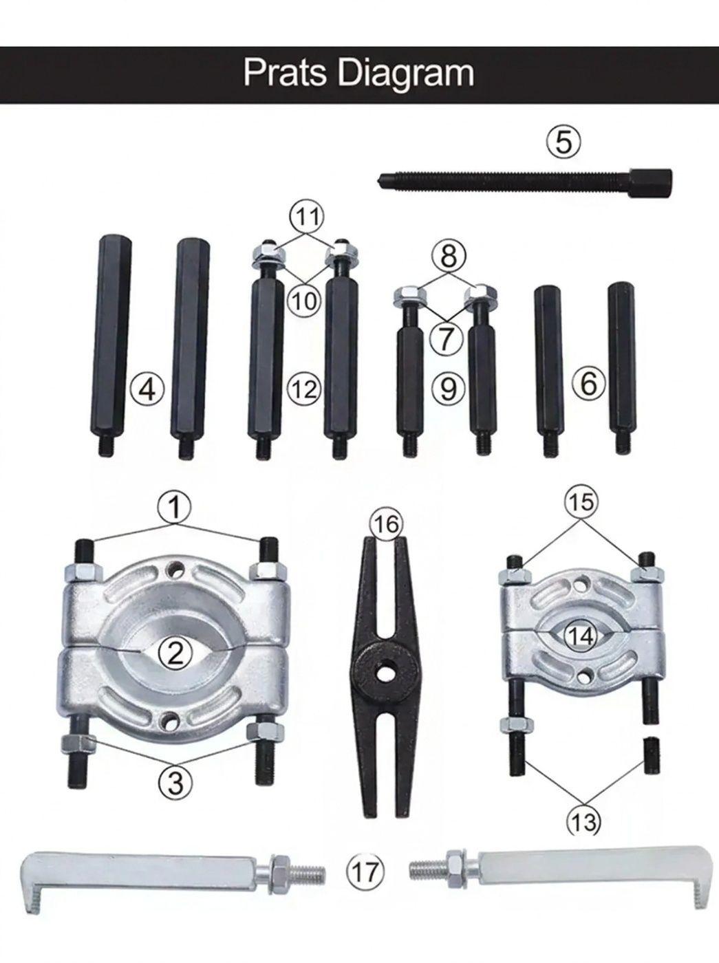 Kit Extractor De Bujes Y Rodamientos 14pcs-6