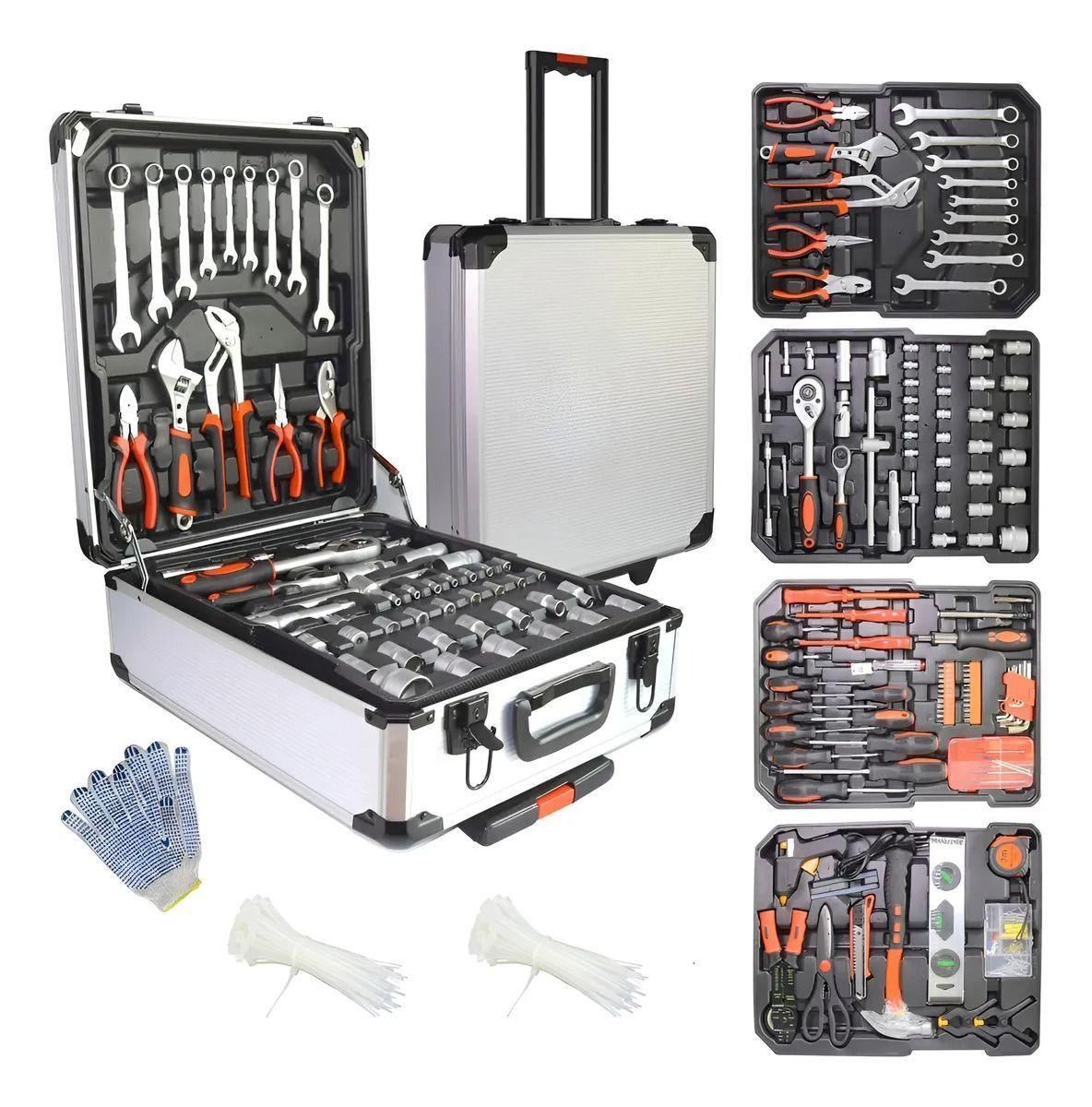 Maletin De Herramientas Profesional De 187 Piezas Con Ruedas-0