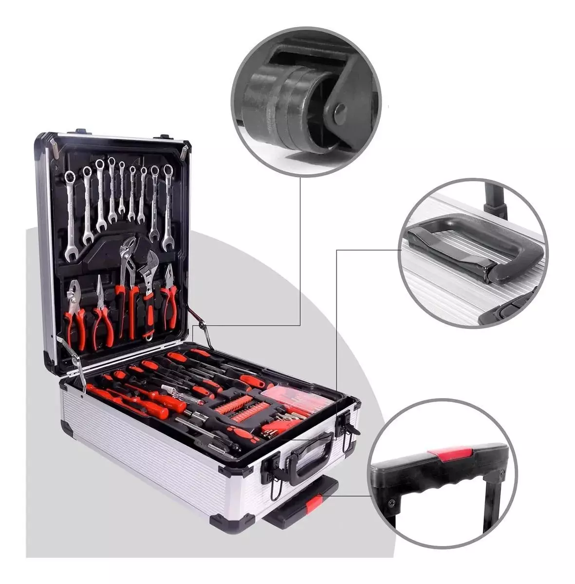 Maletin De Herramientas Profesional De 187 Piezas Con Ruedas-1