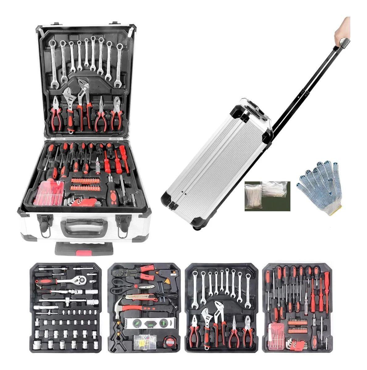 Maletin De Herramientas Profesional De 187 Piezas Con Ruedas-5