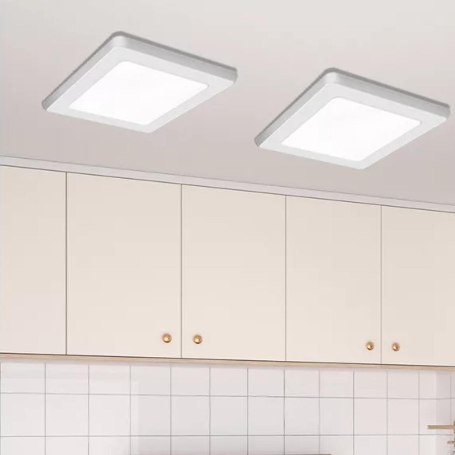 Foco LED Panel 12 Watt Cuadrado Sobrepuesto Luz Blanca-4