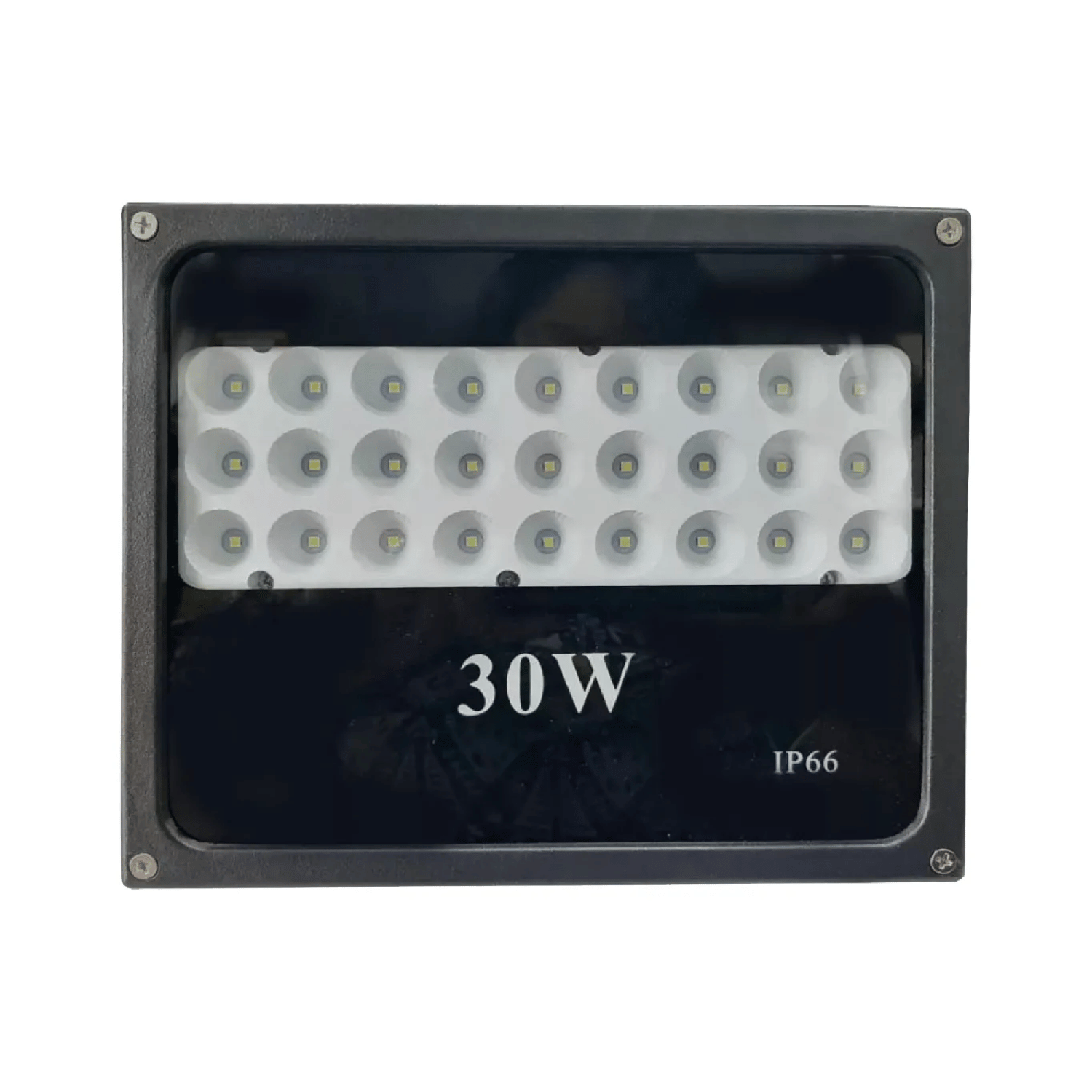 Foco Led Exterior Multichip Luz Blanca Frio 30 Watt 22x19x4,5 CM Negro-0