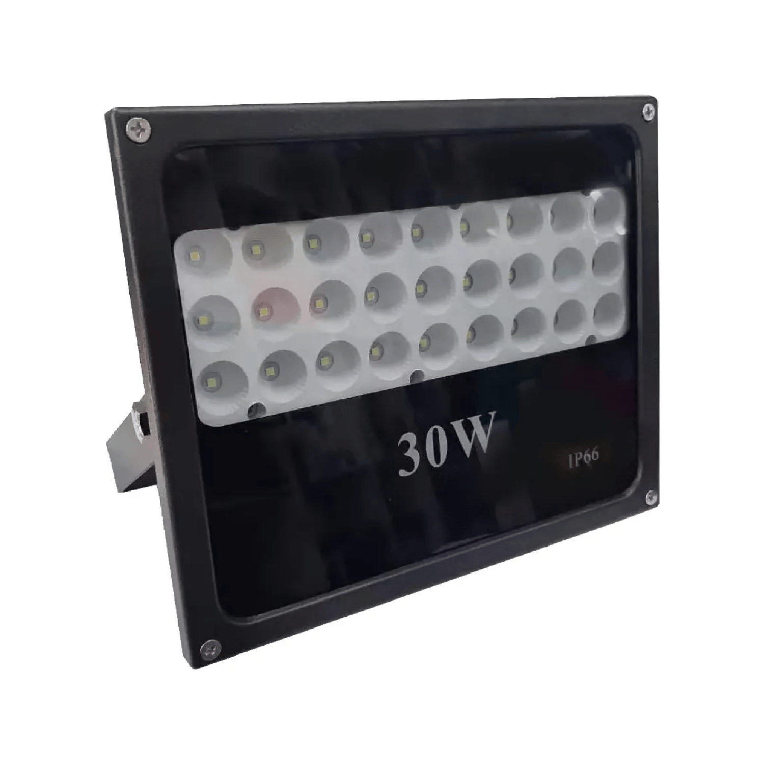 Foco Led Exterior Multichip Luz Blanca Frio 30 Watt 22x19x4,5 CM Negro-2