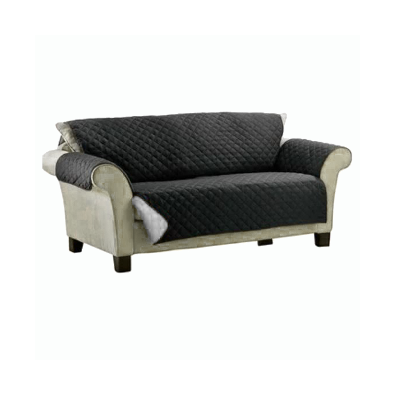 Funda Cobertor Protector Sofá Sillón 3 Cuerpos Negro-4