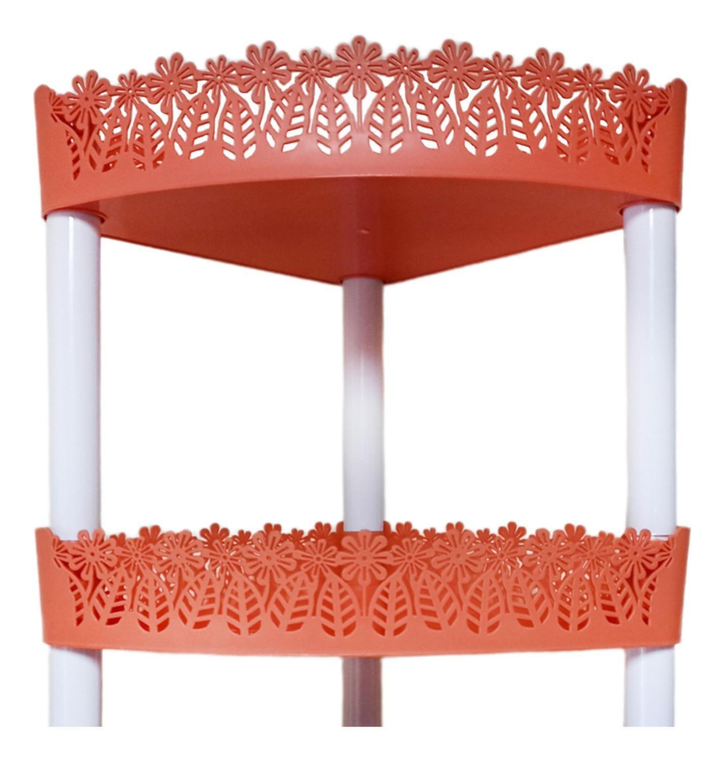 Estante Organizador Multipropósito Triangular 3 Niveles Naranjo-2