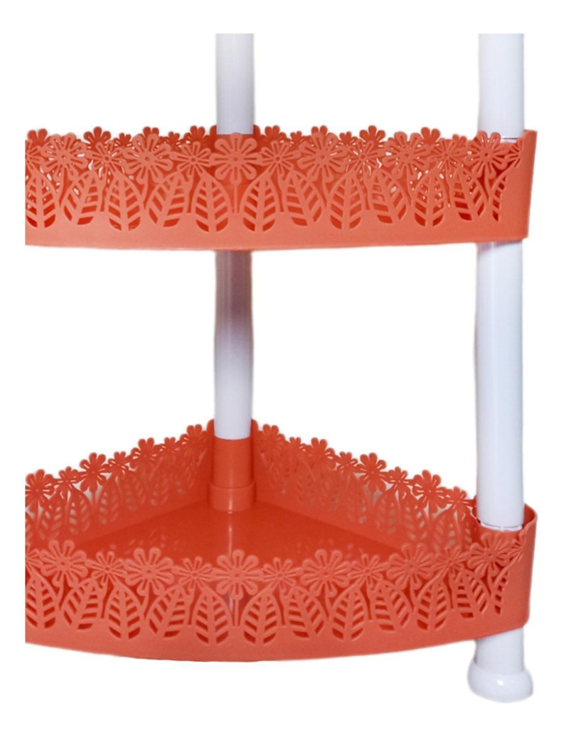 Estante Organizador Multipropósito Triangular 3 Niveles Naranjo-3