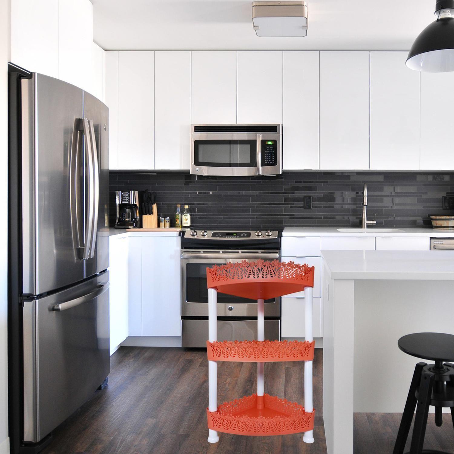 Estante Organizador Multipropósito Triangular 3 Niveles Naranjo-4