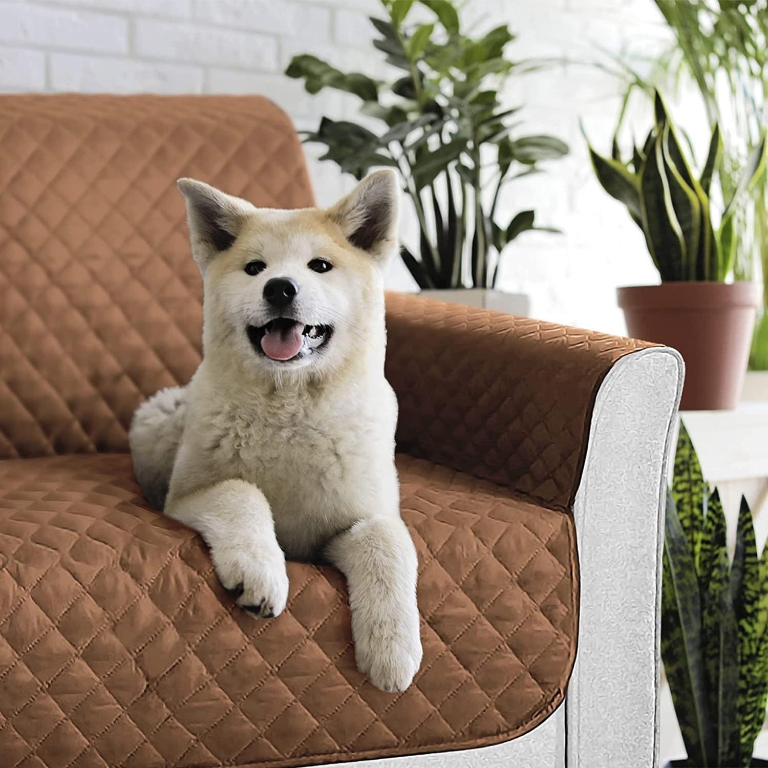 Funda Cobertor Protector Sofá Sillón 3 Cuerpos Café-5