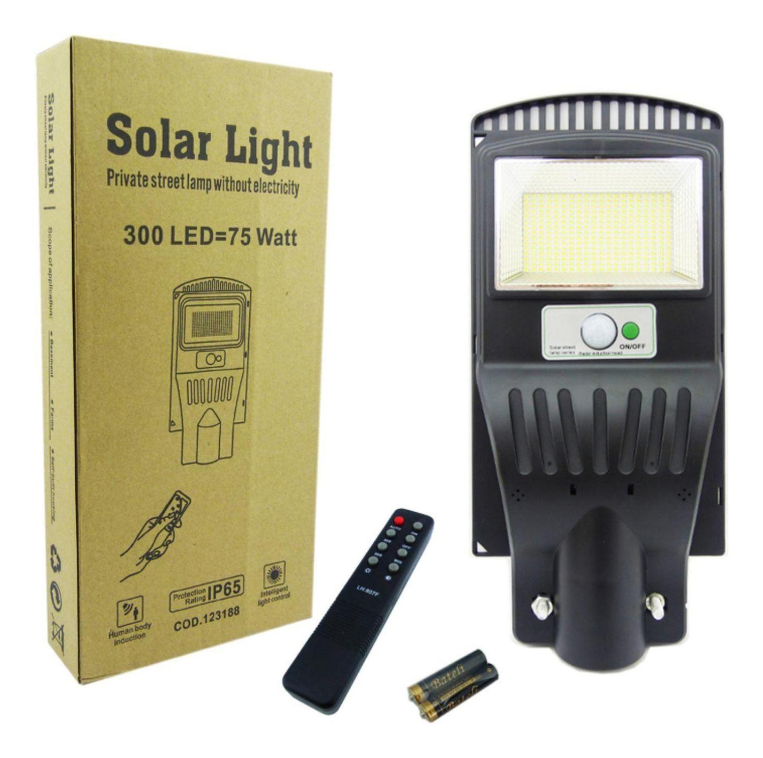 Foco Solar 300 LED 75 Watt Control Remoto-3