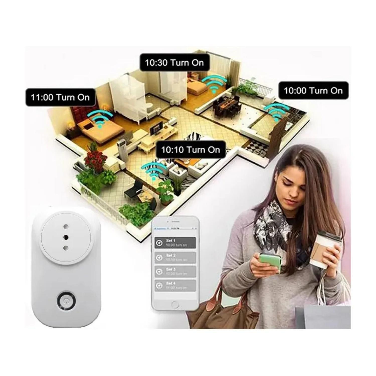 Enchufe Inteligente Medidor Consumo Wifi Alexa Blanco-4