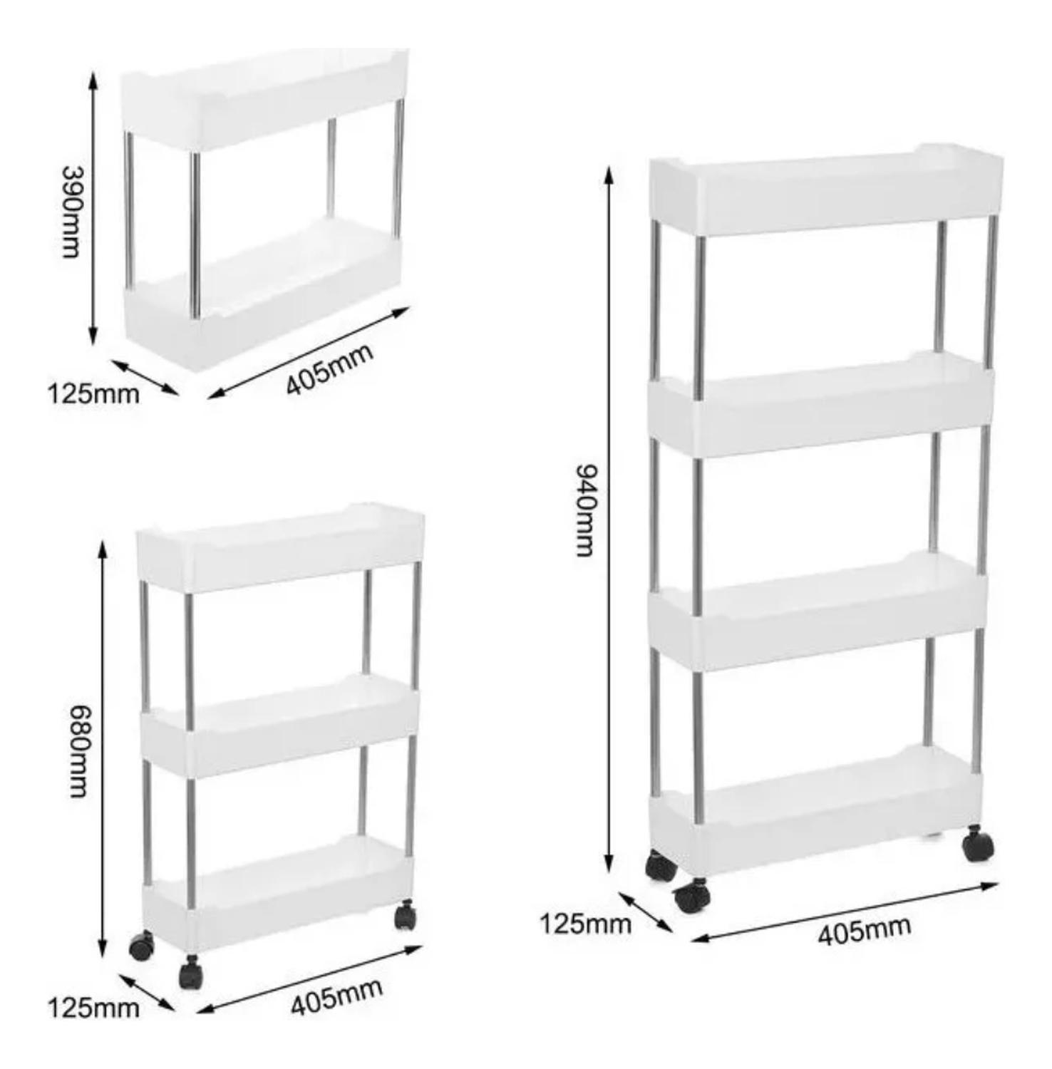 Estante Organizador Ruedas 4 Niveles Cocina 94x40x13 CM-2
