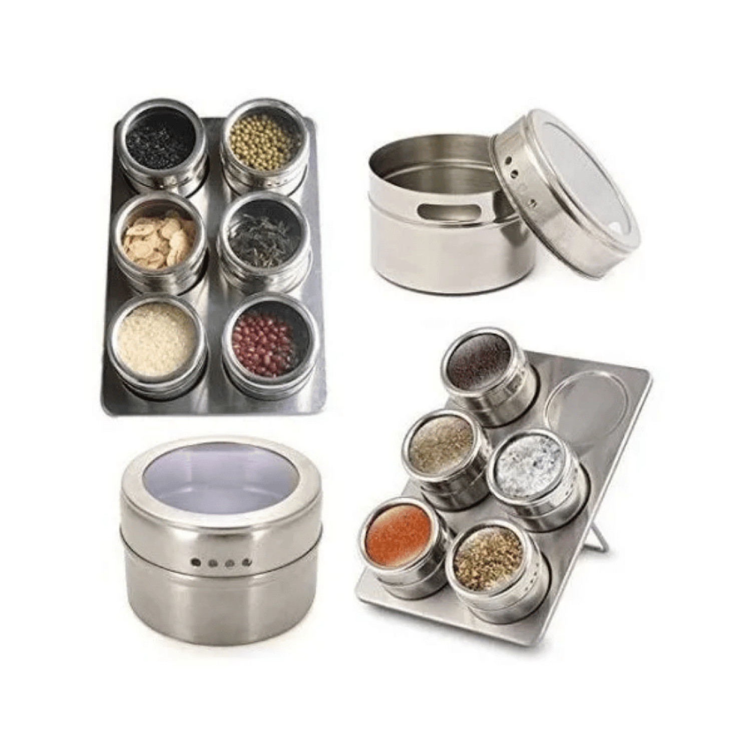 Pack 6 Frascos Especieros Condimentos Organizador Cocina-2