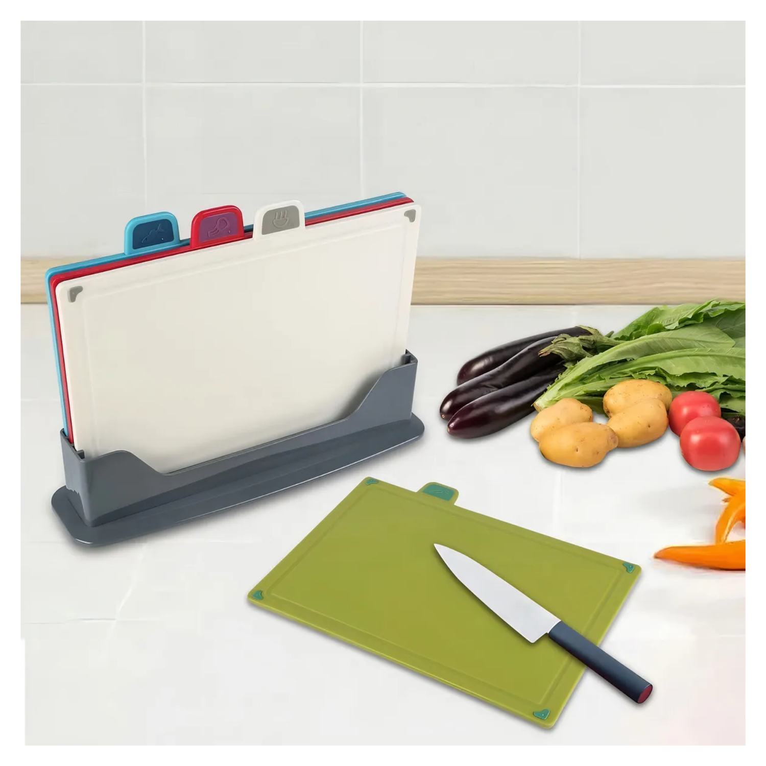 Pack 4 en 1 Tablas Picar Cocina 34x6,9x23,5 CM-4