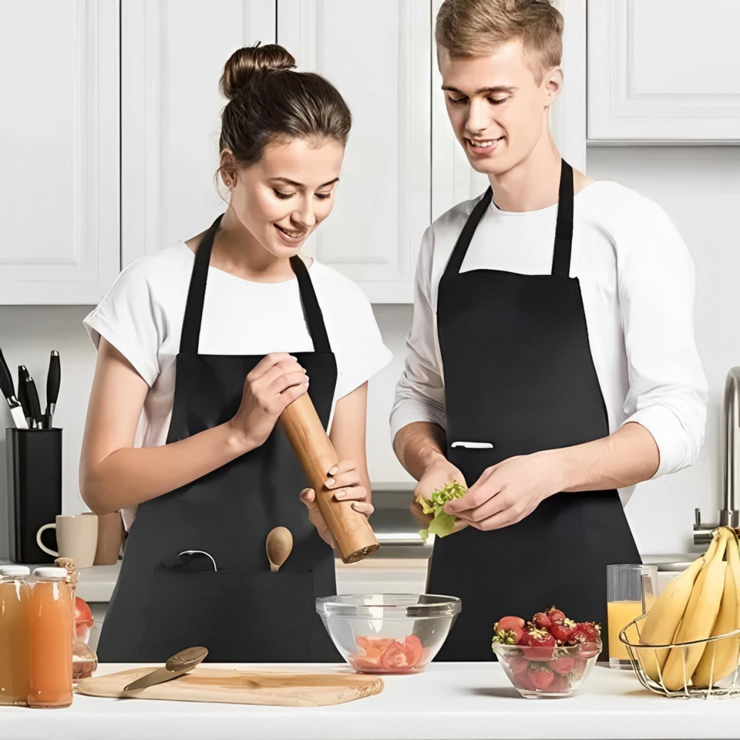 Pack 10 Mandil Delantal Multiuso 65x75 CM Negro-4