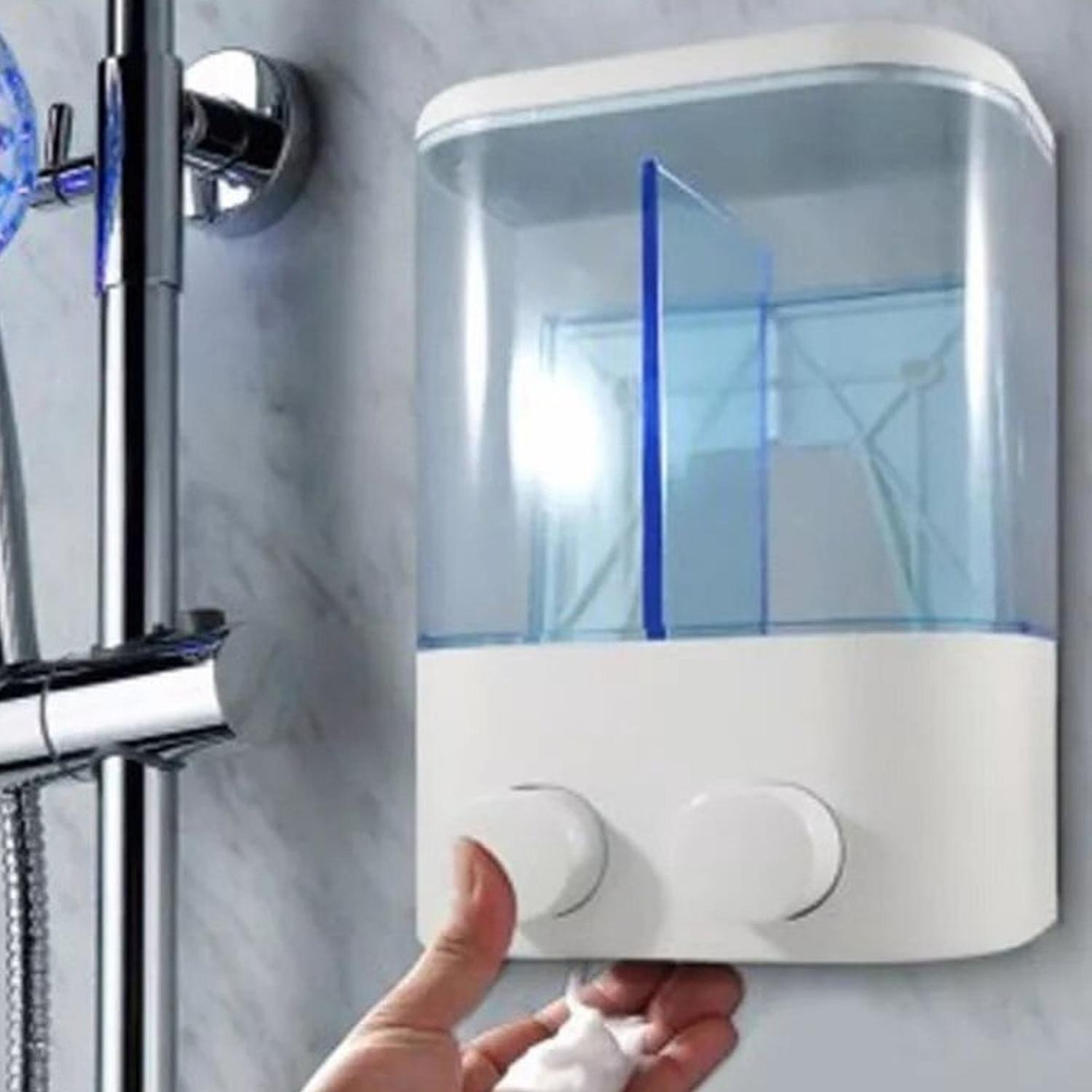 Dispensador Jabón Baño Doble Blanco-4