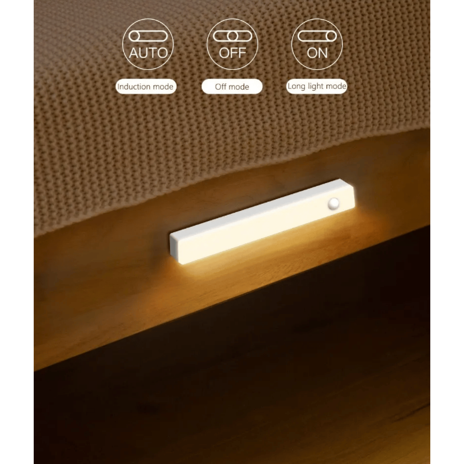 Luz Led Recargable Sensor Movimiento Exterior 1,2 Watt 15x3x1,4 CM Blanco-5