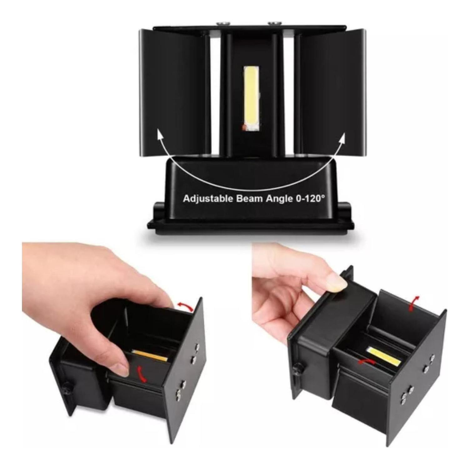 Aplique Foco Luz Cálida Pared LED Exterior 10x10 CM-3