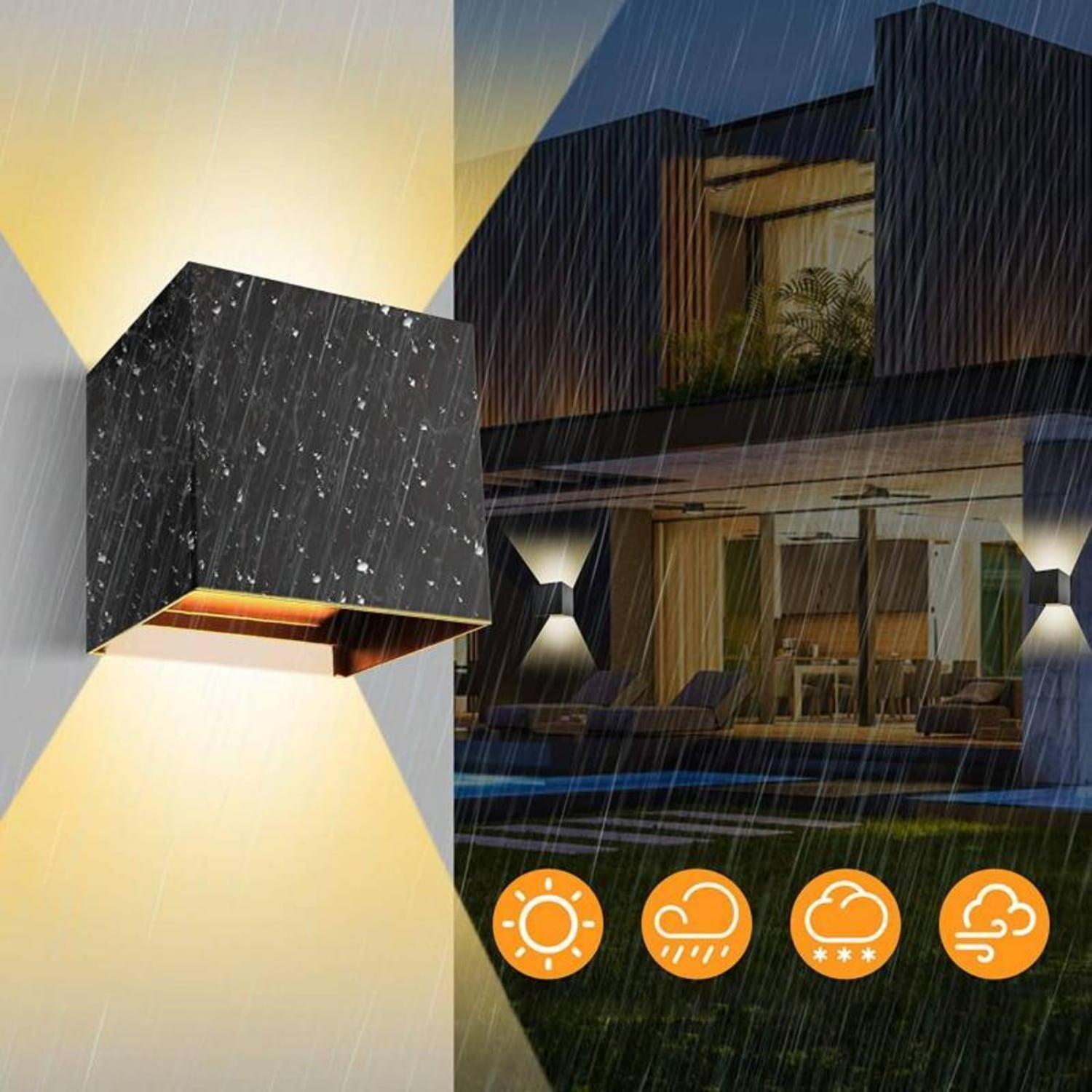 Aplique Foco Luz Cálida Pared LED Exterior 10x10 CM-4