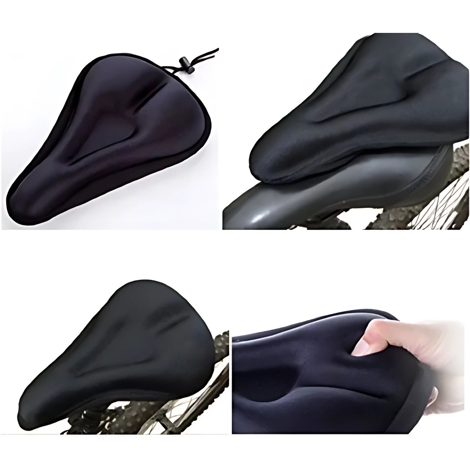 Forro Cubre Asiento Bicicletas Negro-2