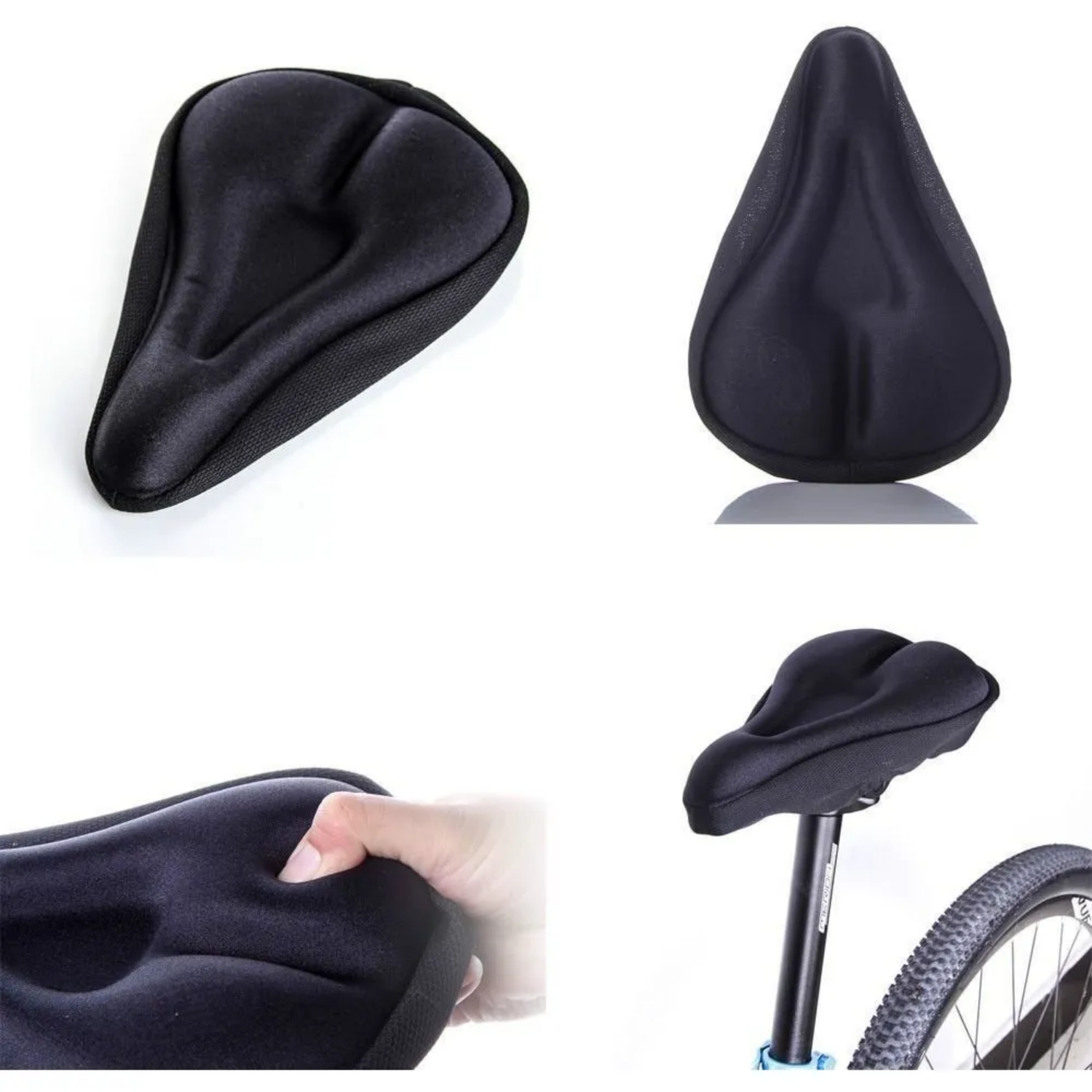 Forro Cubre Asiento Bicicletas Negro-3