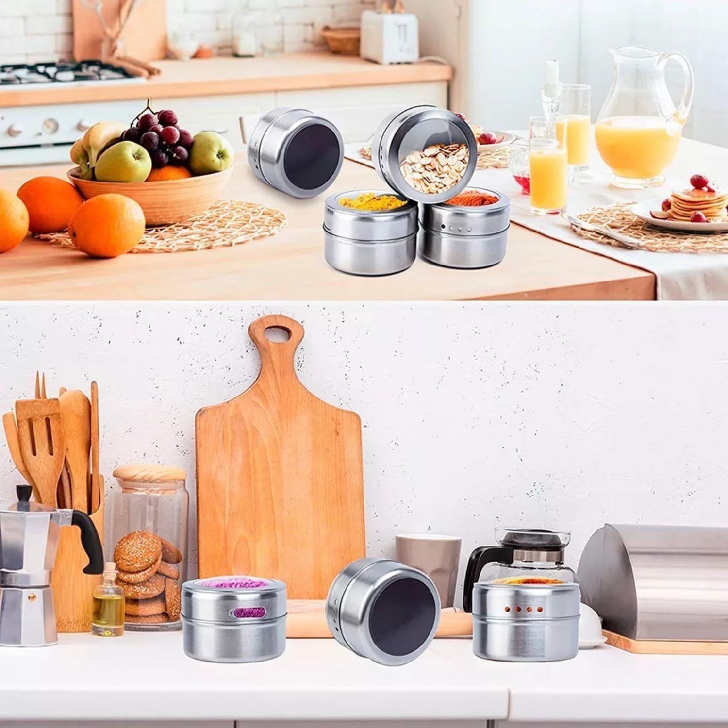 Set Condiméntero Especiero Magnético 6 Frascos-3