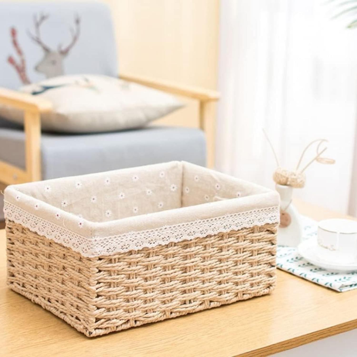 Set 3 Organizadores Canastas Almacenamiento Rectángular-3