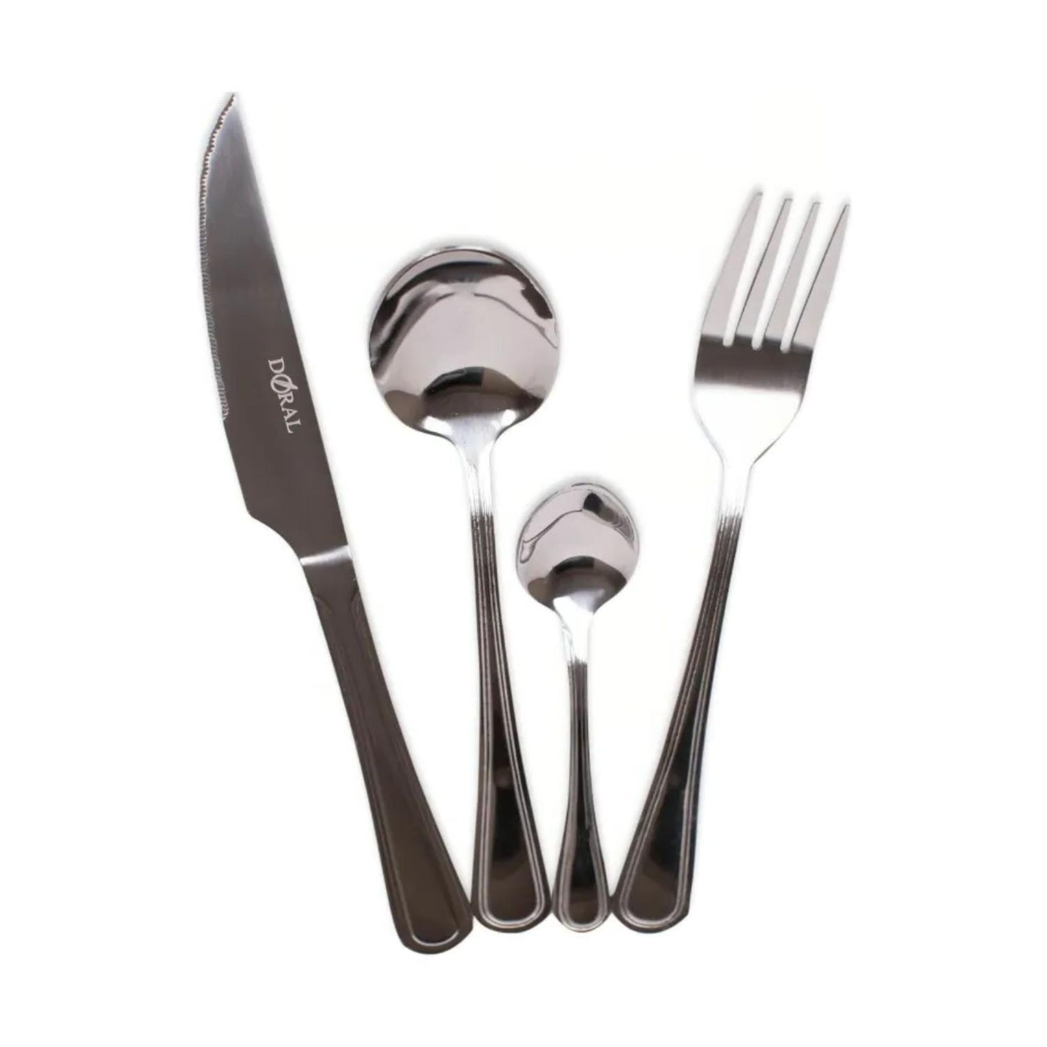 Set Juego Cubiertos Acero Inoxidable 16 Piezas-2